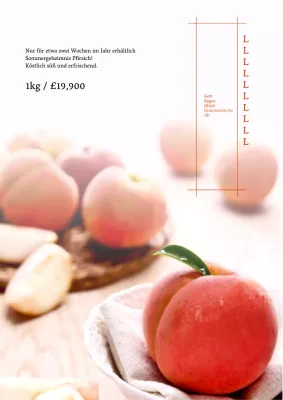 Werben Sie für Sommerpfirsiche mit einem rosafarbenen Fotoschwerpunkt