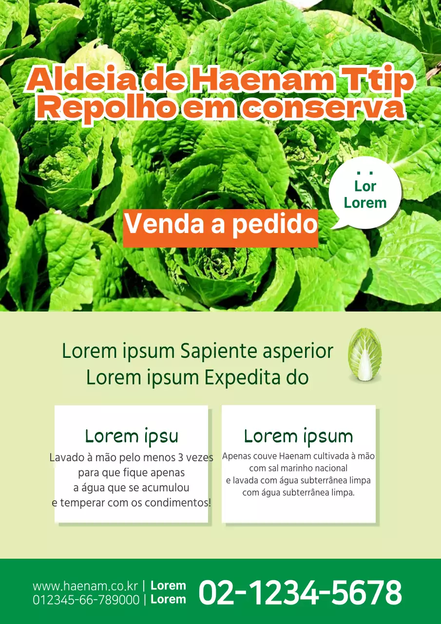 Promova os produtos da sua quinta com uma fotografia de uma couve verde
