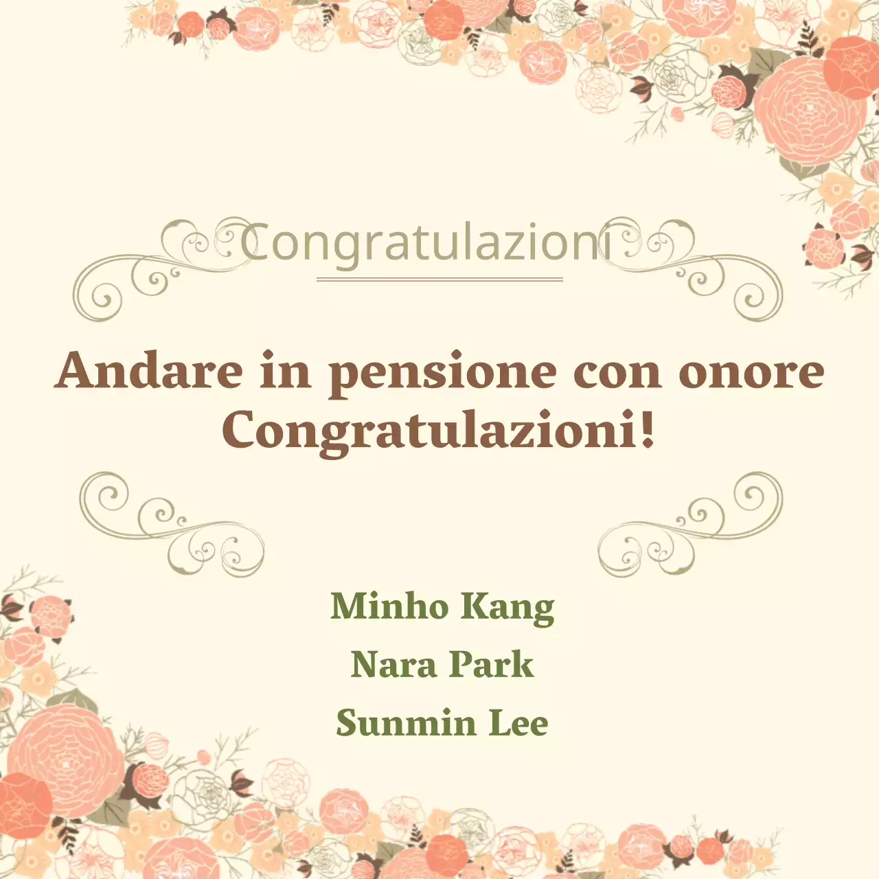 Cerimonia di pensionamento