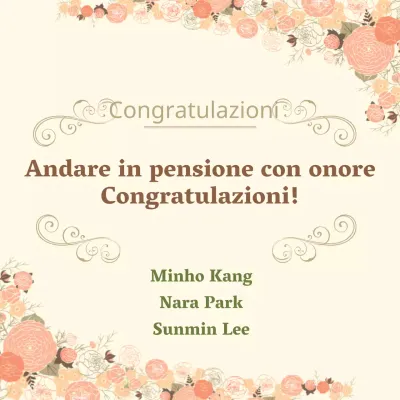 Cerimonia di pensionamento