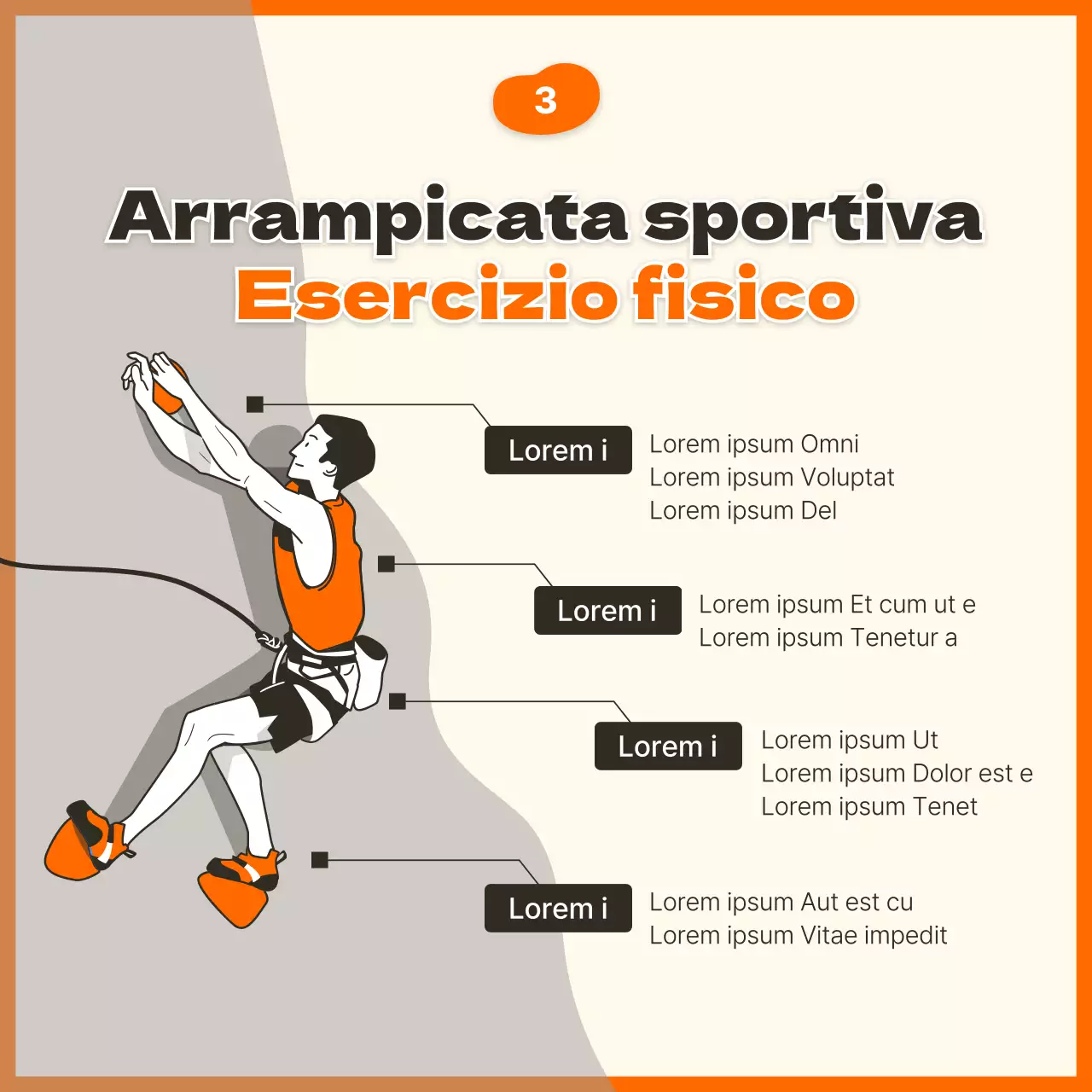 Orange Illustrated Concept Sport Climbing Informazioni e reclutamento