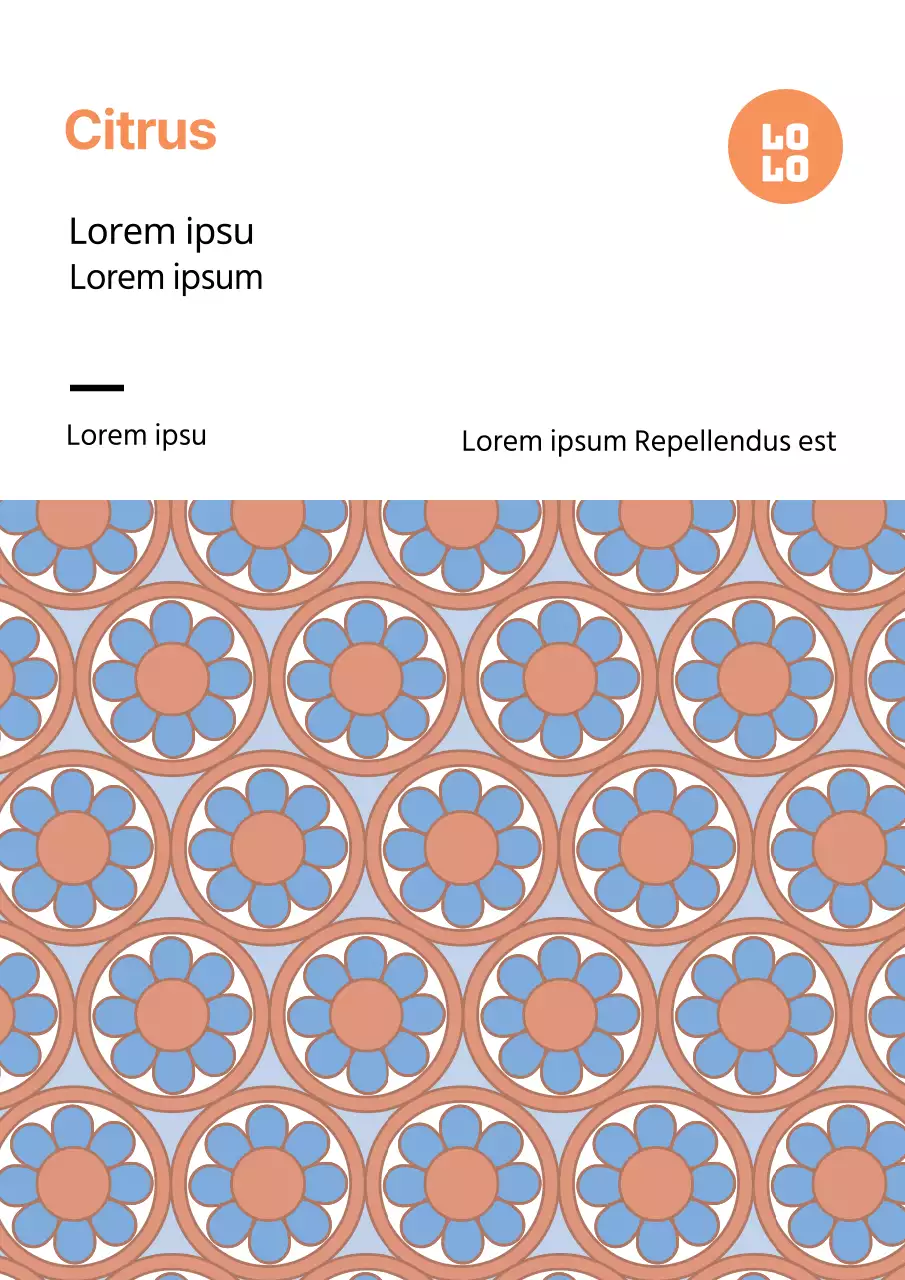 Promoot je gyoza restaurant met een schattig geïllustreerd achtergrondpatroon