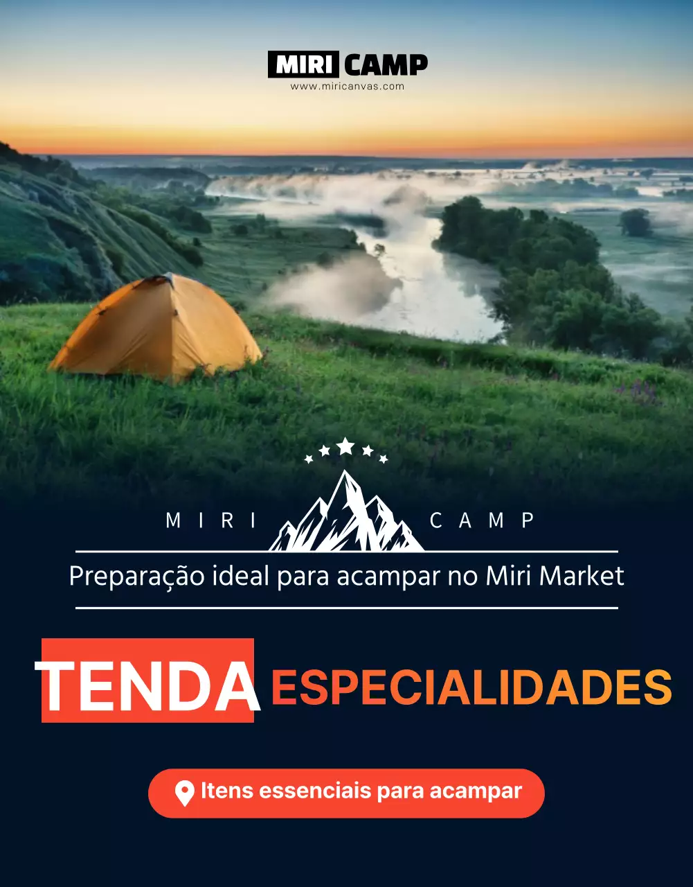 Venda de equipamento de campismo