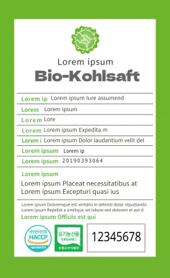 grünes Symbol einfache Kennzeichnung von Lebensmitteln