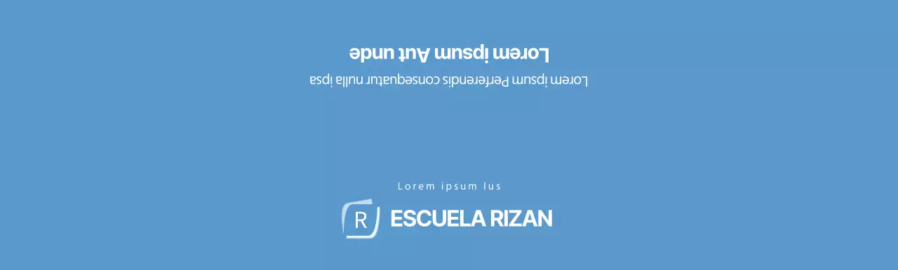 Escuela Lizian sencilla de color azul claro para promocionar la escuela.