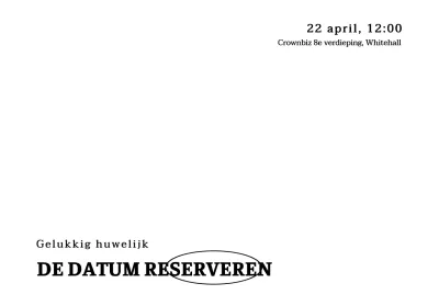 Een eenvoudige conceptuitnodiging voor bruiloftsgasten met zwarte tekst