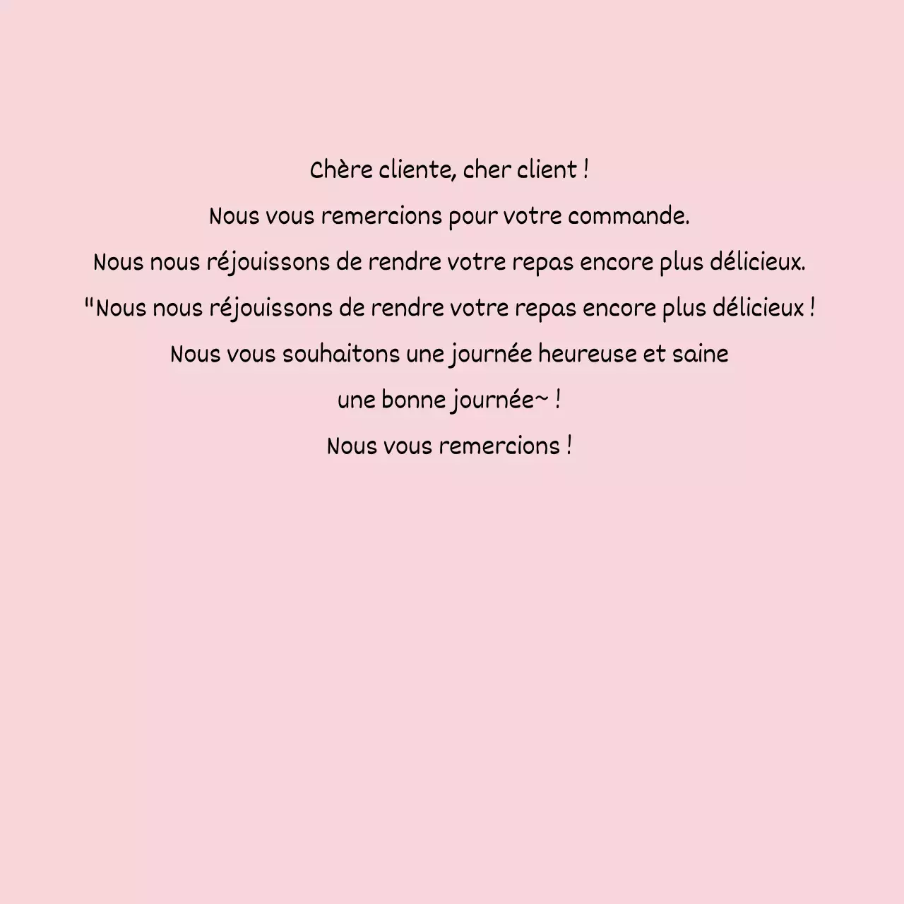 Autocollant de remerciement pour la livraison