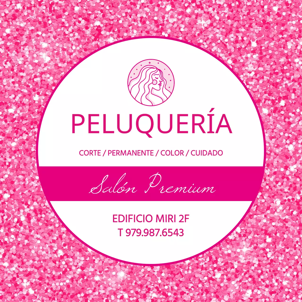 Fondo de partículas rosa salón de belleza