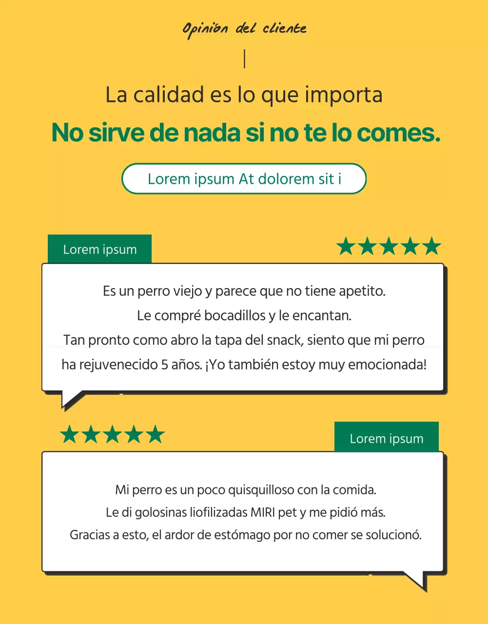 Simpáticas golosinas amarillas y verdes para mascotas