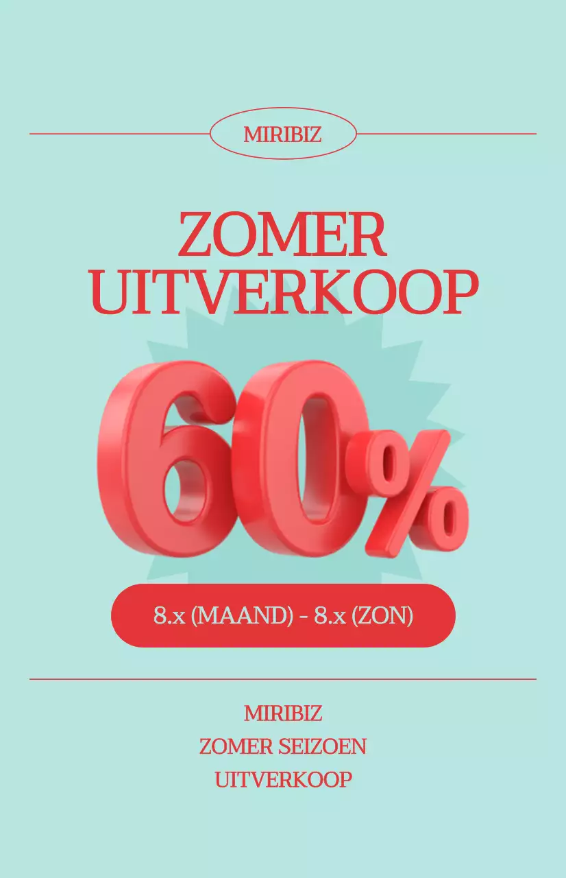 Coole zomer uitverkoop promotie met een blauwe achtergrond