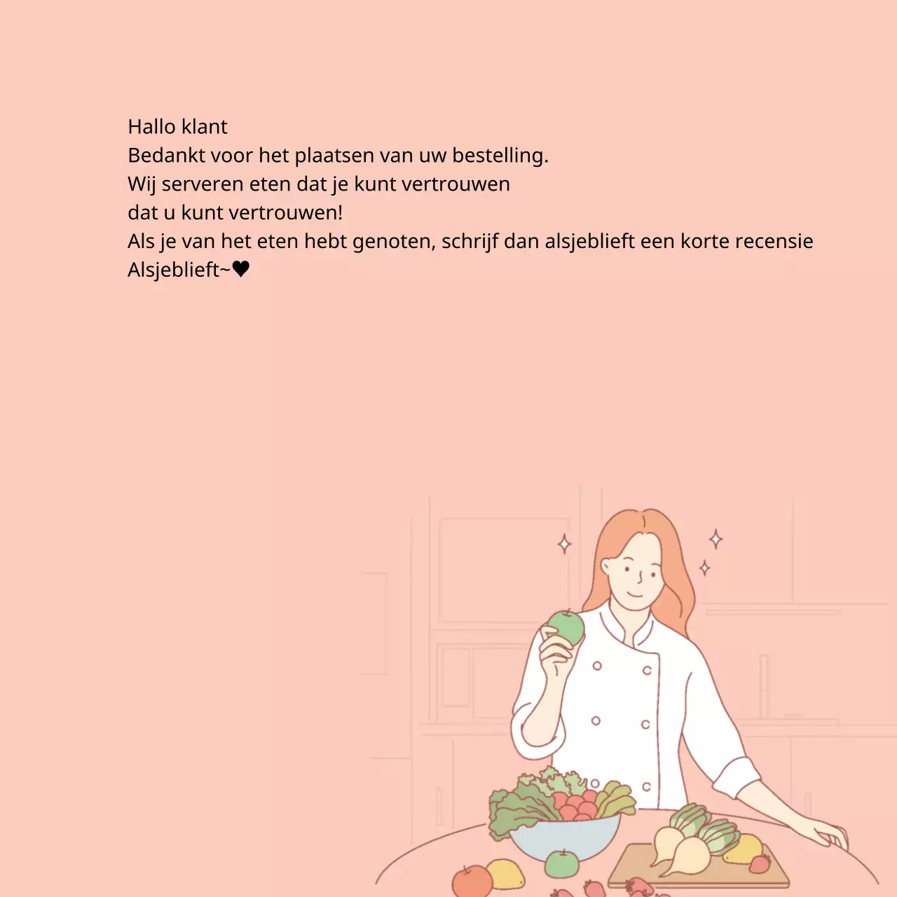 Bedankberichten voor bezorging