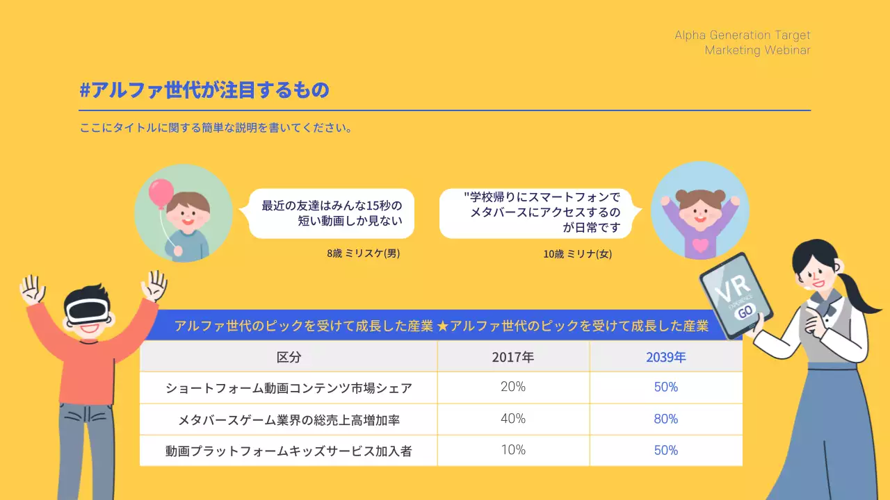 青 モダン マーケティング プレゼンテーション