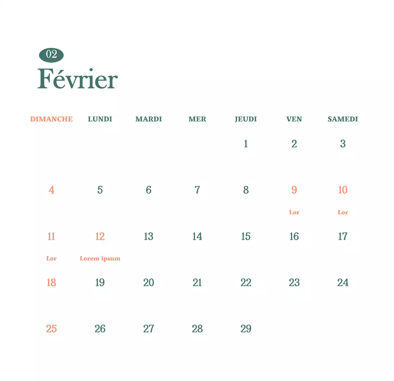 Calendrier des cafés avec recommandation de la boisson du mois