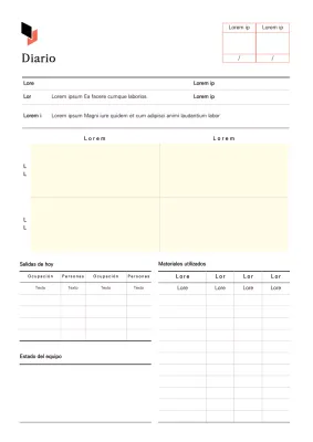 Un diario de tareas limpio y en blanco-beige