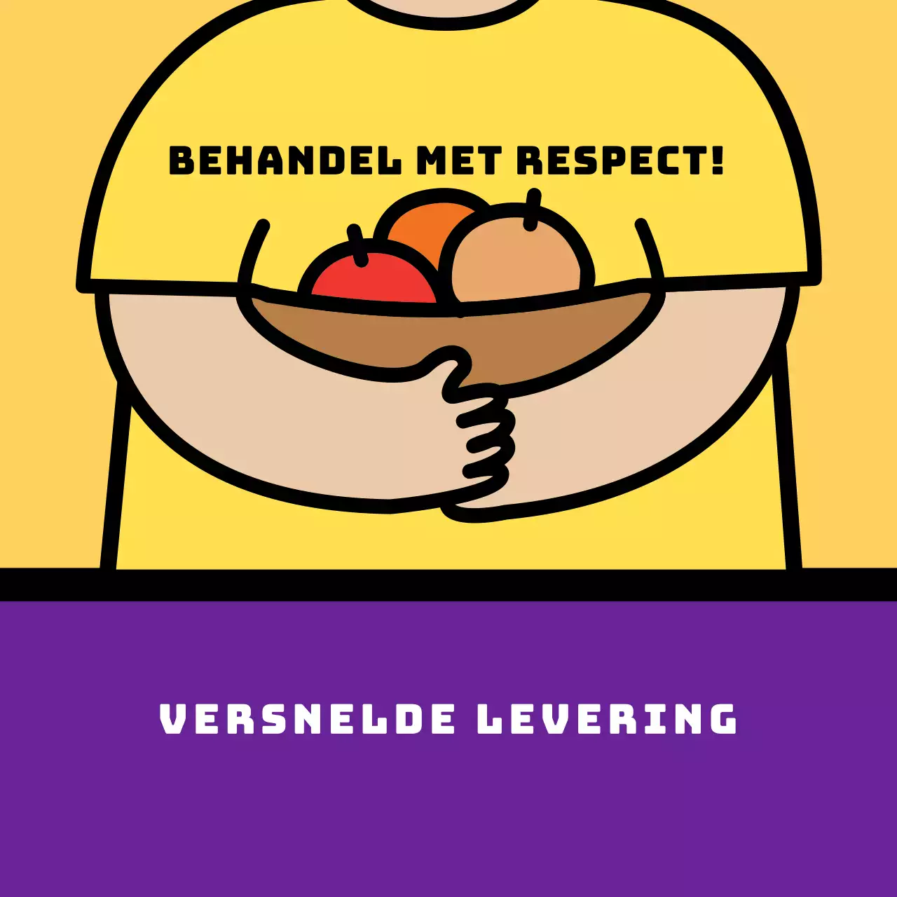 Vierkante verzendsticker
