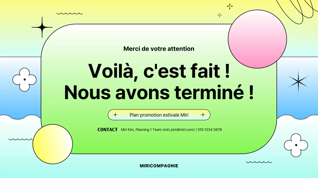 Promotion estivale de formes dégradées aux couleurs vives