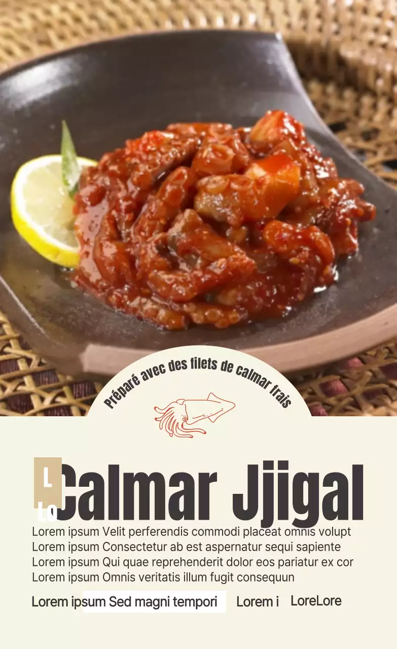 Calmar aux fruits de mer Jjigal