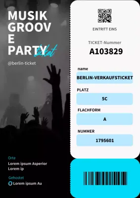 Förderung von Musikkonzerten mit einem hellblauen Ticketkonzept