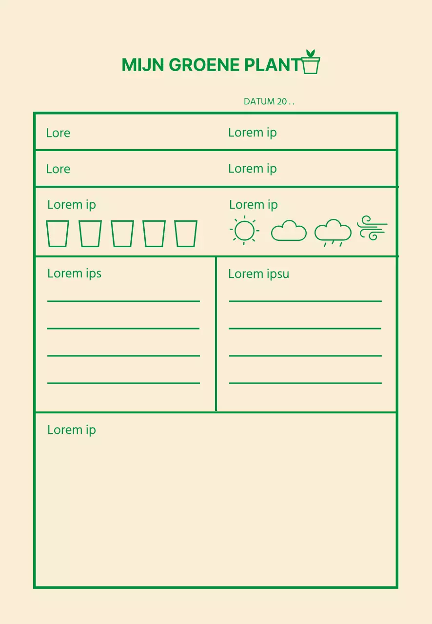 Groen pictogram Eenvoudige geschiedenis