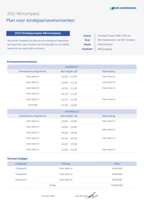 Een eenvoudig plan voor de sluitingsceremonie in gedempt grijs en blauw