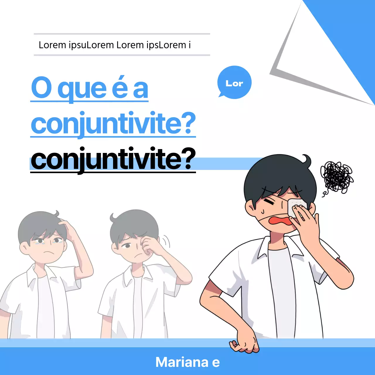 Conjuntivite azul e branca CardNews