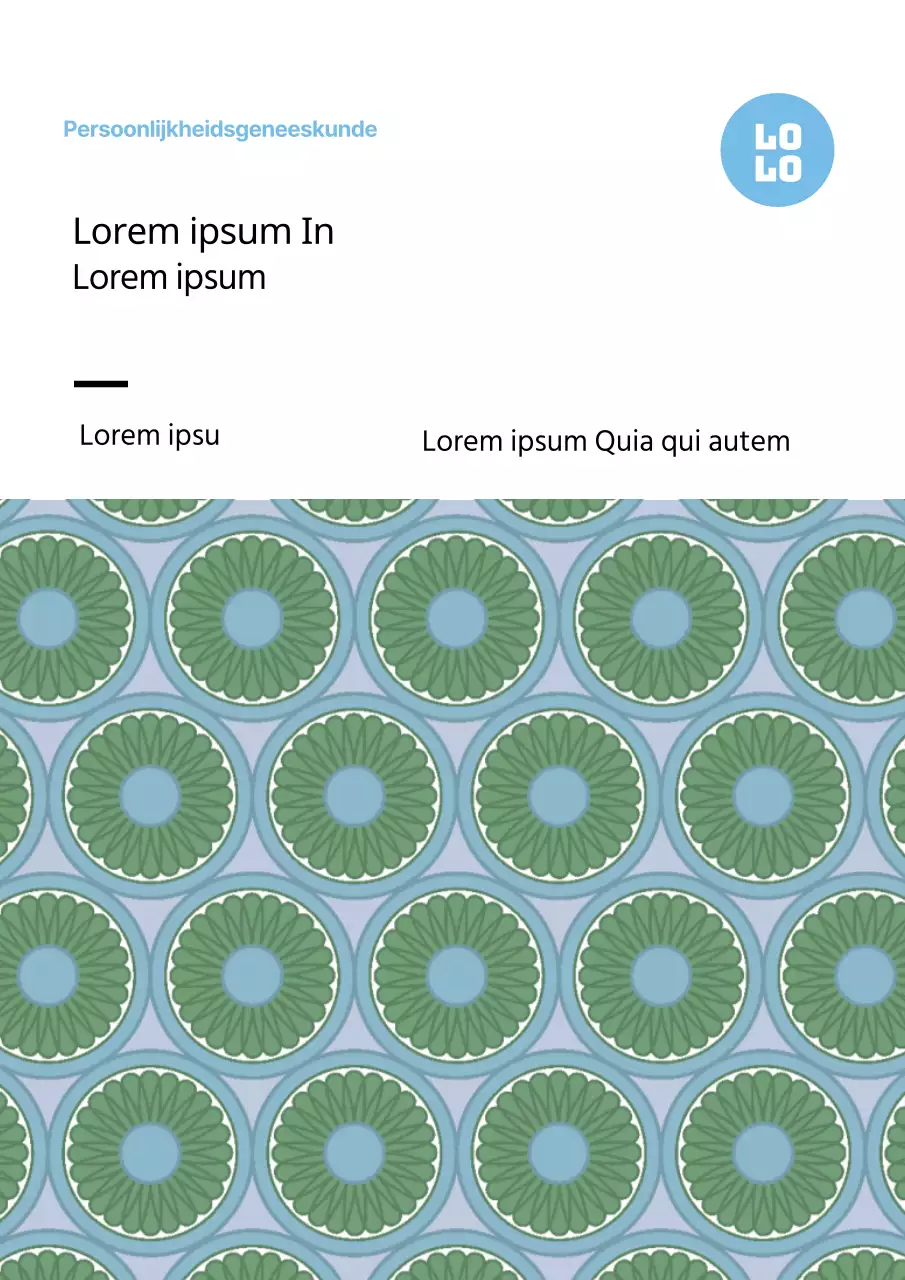 Blauw Patroon Traditioneel Voedsel Hanwa Etiket