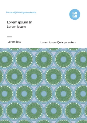 Blauw Patroon Traditioneel Voedsel Hanwa Etiket