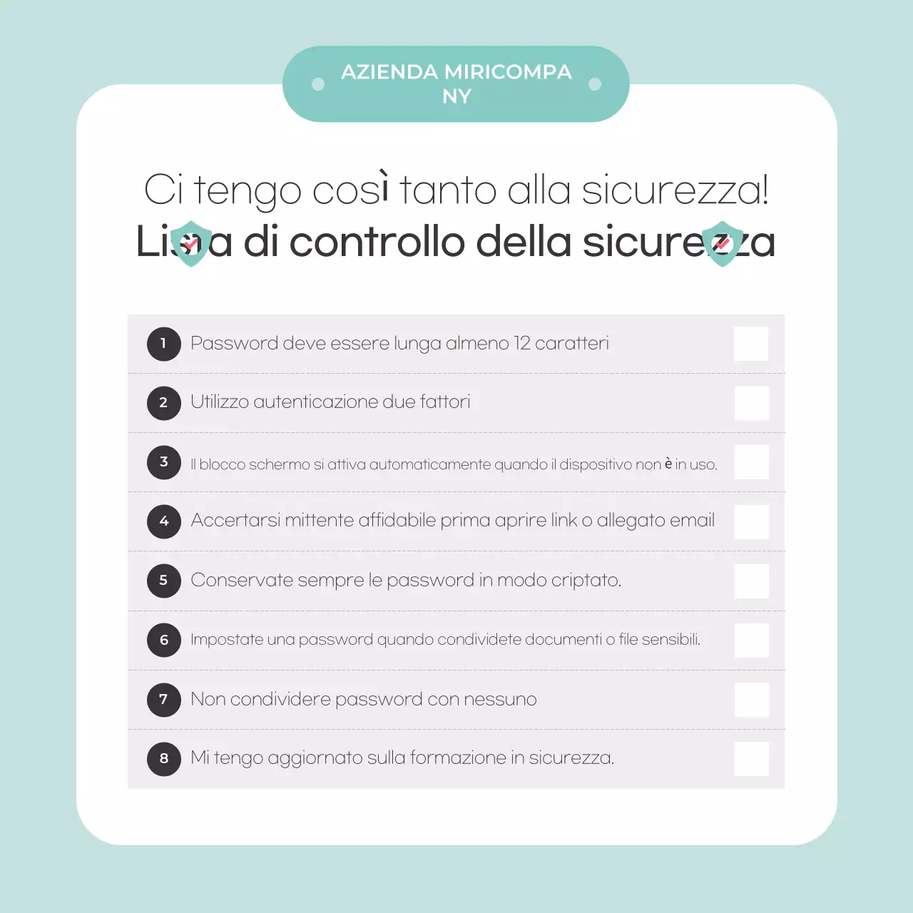 Suggerimenti per la sicurezza di Mint Simple