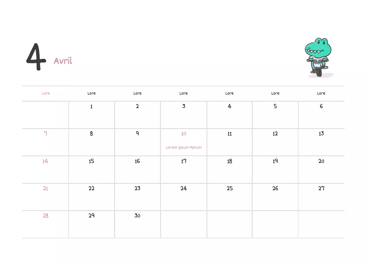 Un calendrier avec un joli concept d'illustration d'Argo