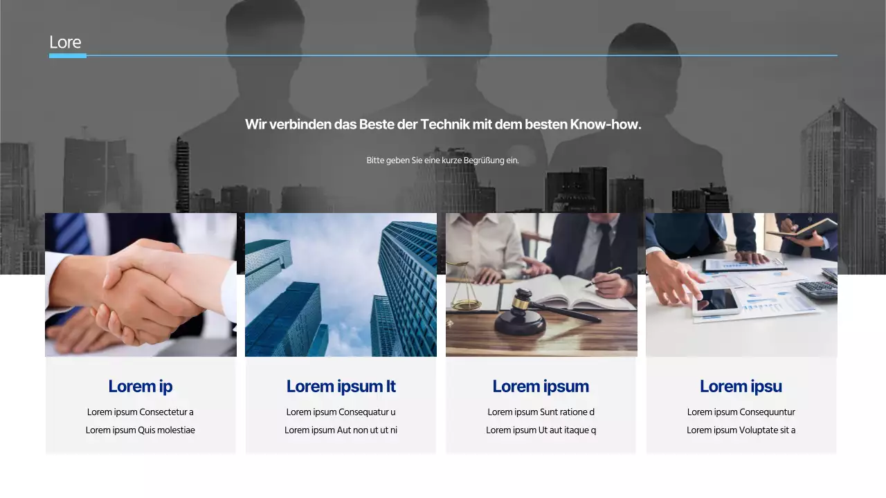 Minimalistischer Firmenbrief