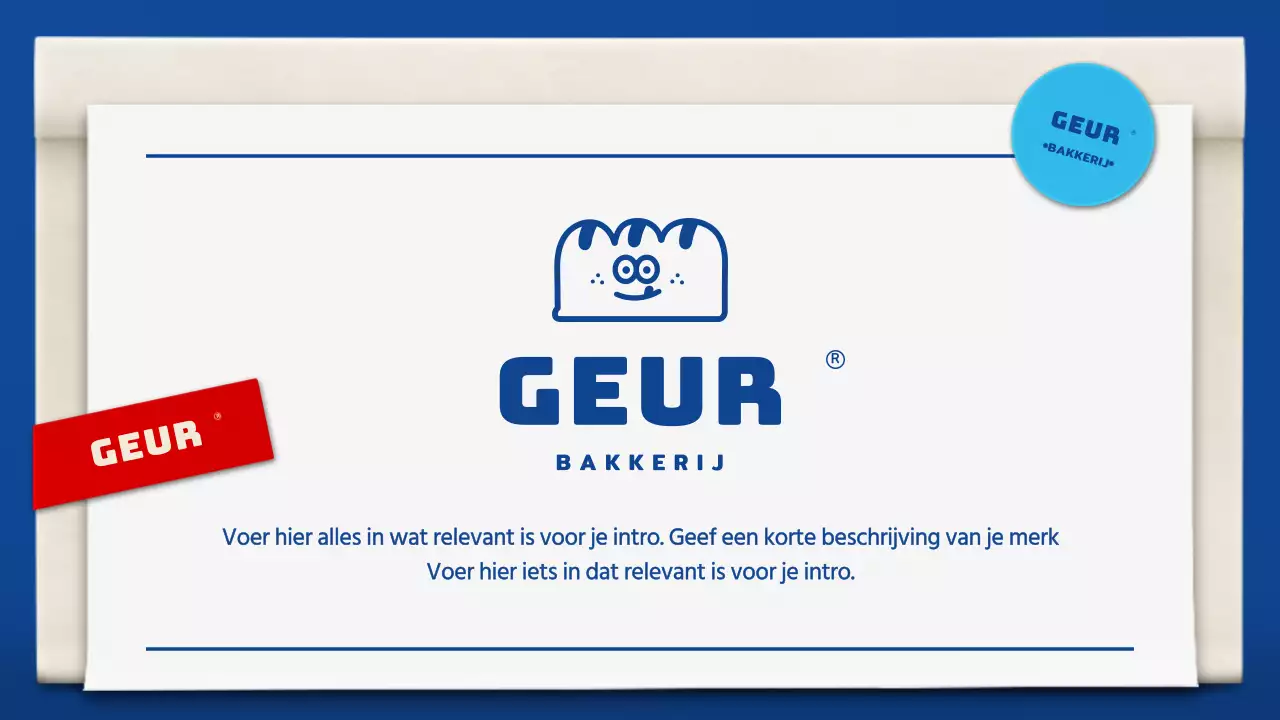 Schattige bakkersportefeuille in blauw en bruin