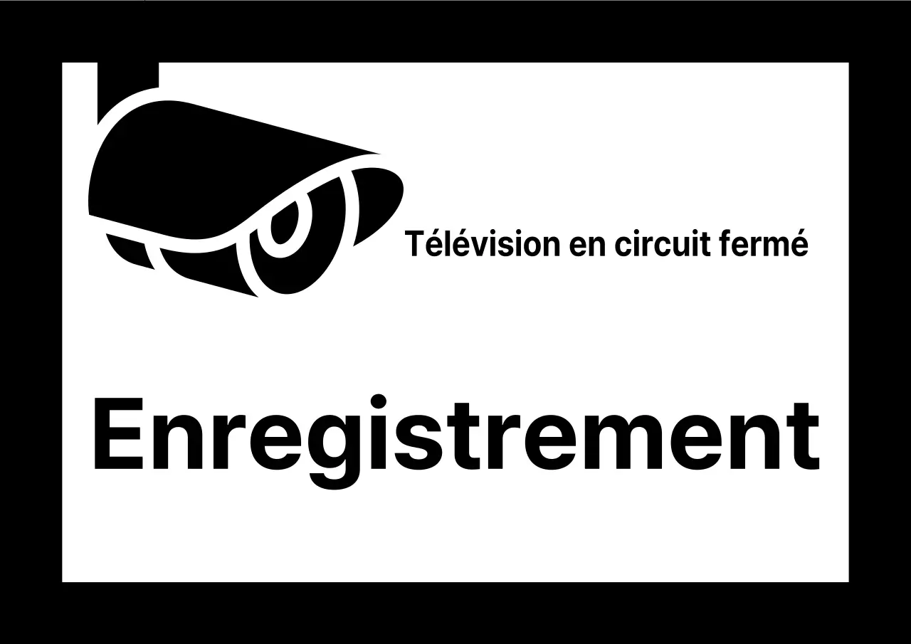 Papier à lettres noir simple pour l'enregistrement de la vidéosurveillance