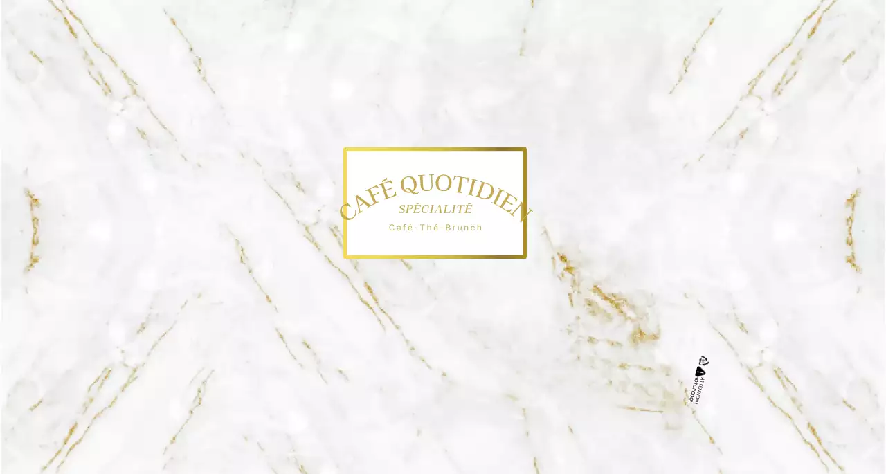 Pour un concept de café haut de gamme en or et blanc