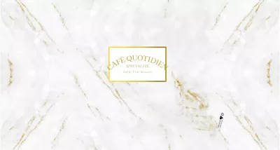 Pour un concept de café haut de gamme en or et blanc