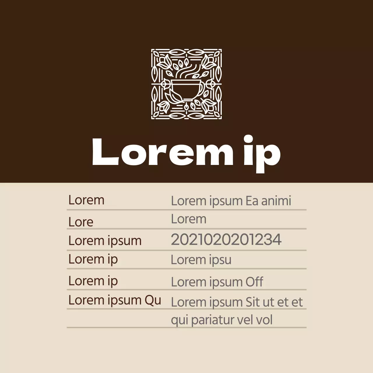 Braunes Logo saubere Lebensmittel schwarzer Tee Pulver Detail Etikett