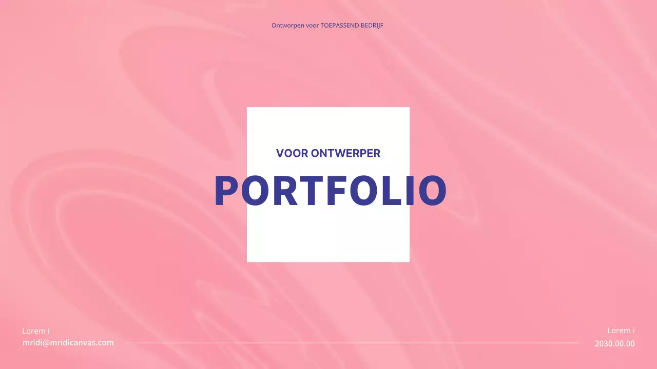 Een portfolio met lichtroze thema's om je te helpen bij het ontwerpen
