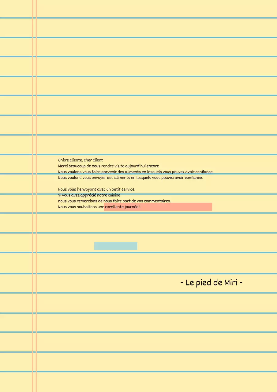 Bloc-notes simple design poster en jaune