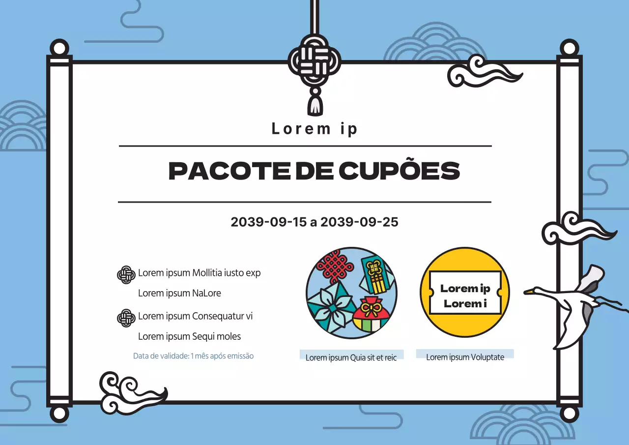 Pacotes de cupões de férias