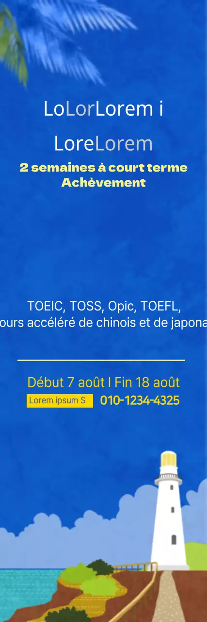 Cours de courte durée de 2 semaines