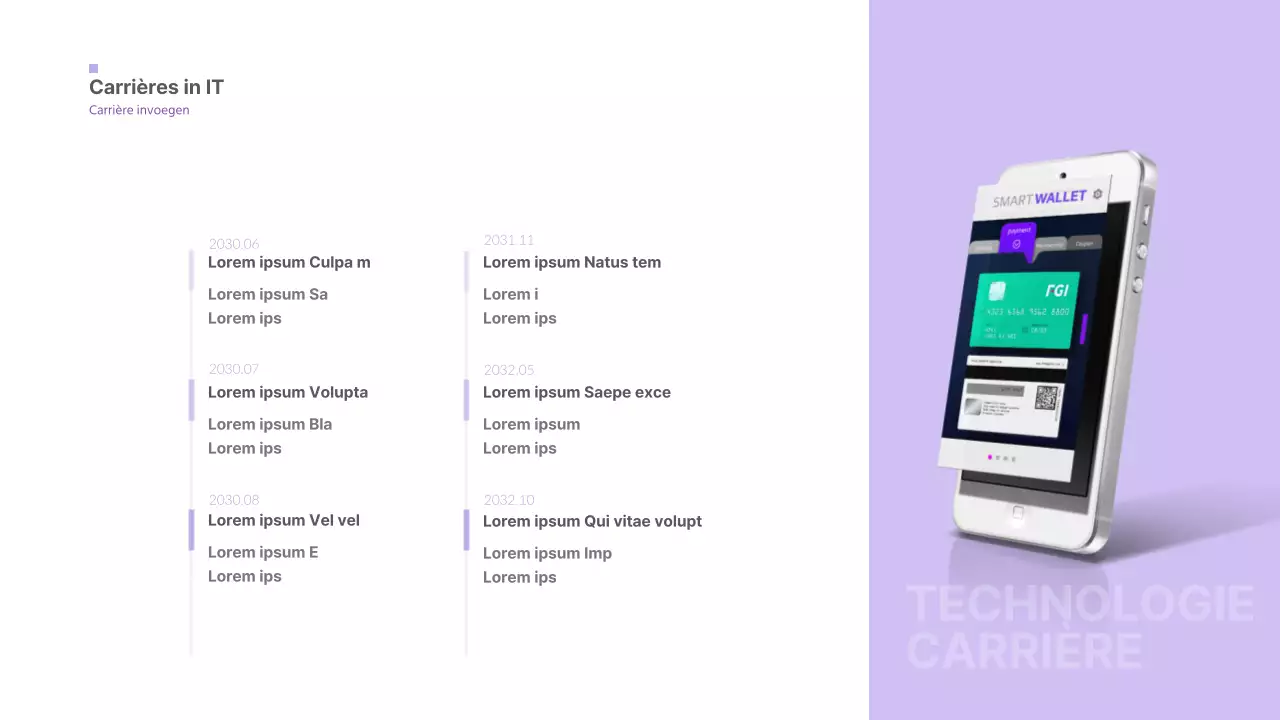 Eenvoudige portfolio met mauve kleurverloop
