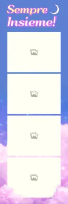 Nuvole sognanti viola Concetto di layout fotografico