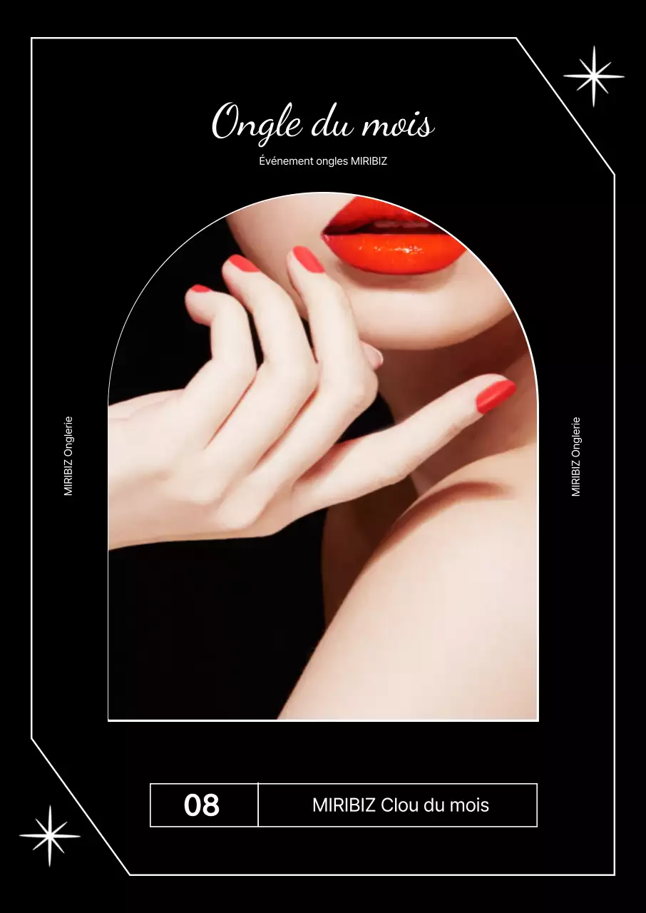 Affiche promotionnelle du clou du mois sur fond noir