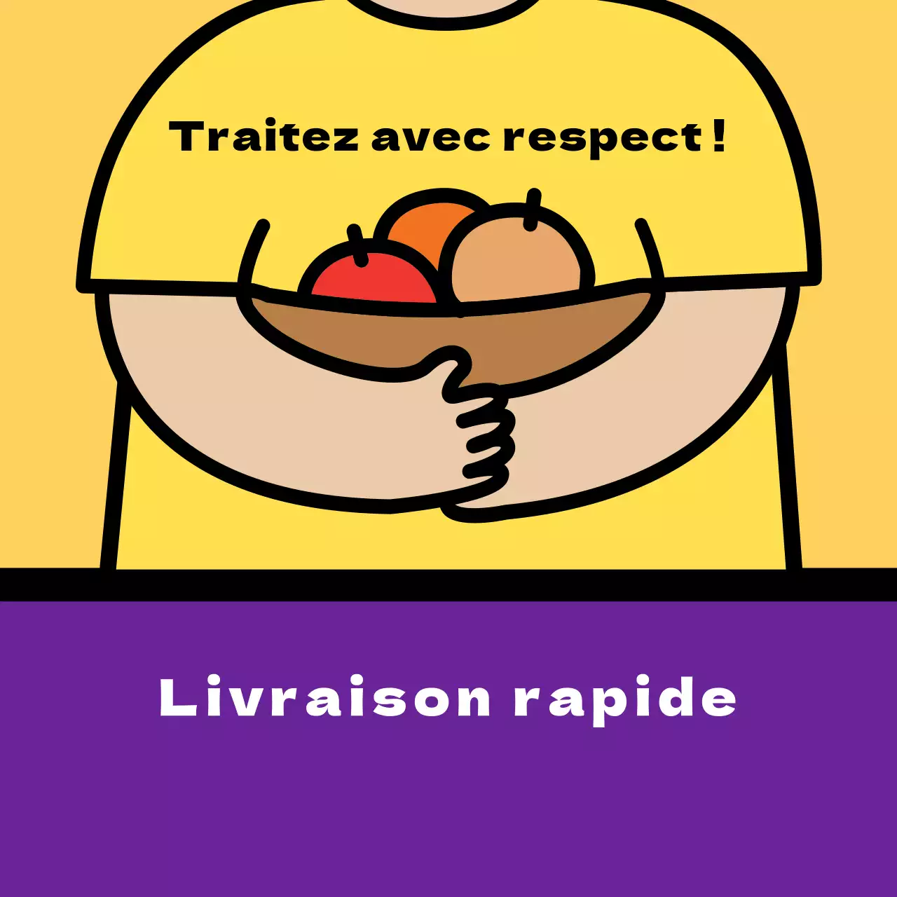 Autocollant carré d'expédition