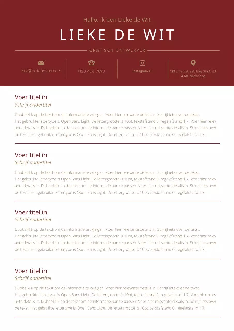 Een klassiek persoonlijk statement in rode wijn en goud