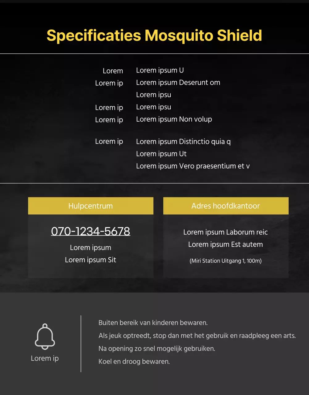 Producten tegen muggen promoten met een donkere, filmposterachtige uitstraling