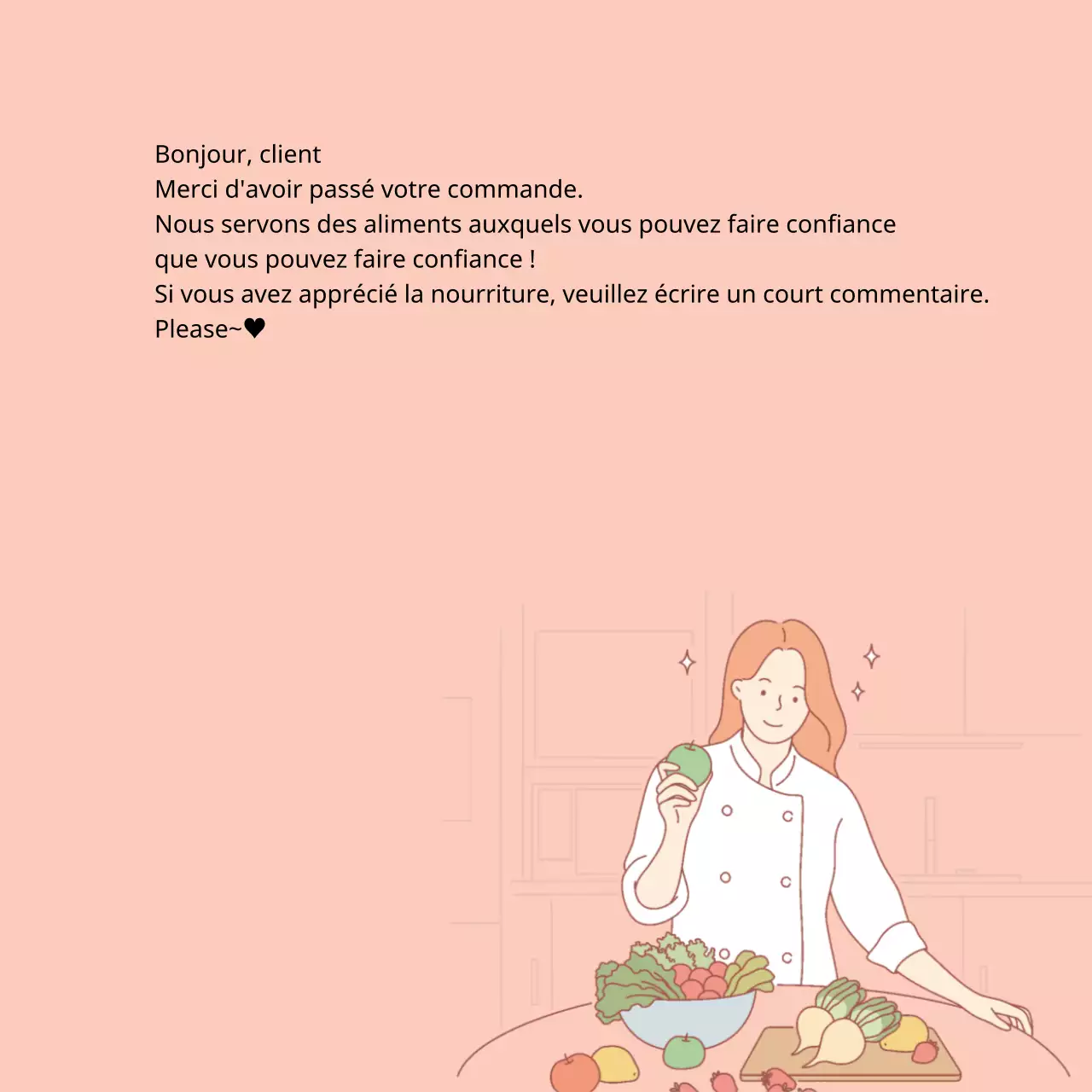 Messages de remerciement pour la livraison