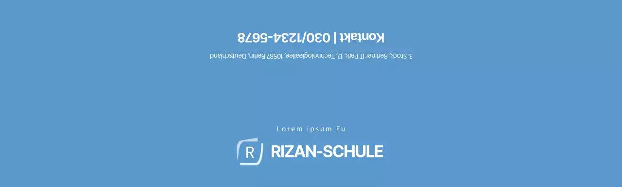 Einfache hellblaue Lizian School für die Werbung für die Schule.