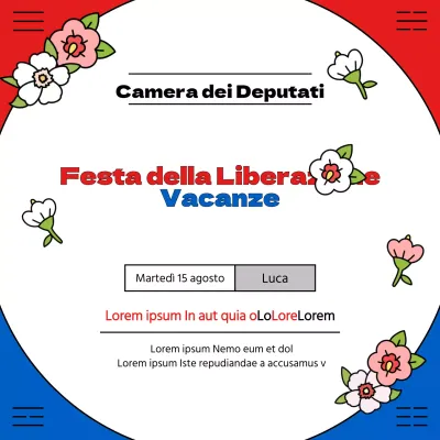 Un post sul Giorno dell'Indipendenza orientale in rosso e blu