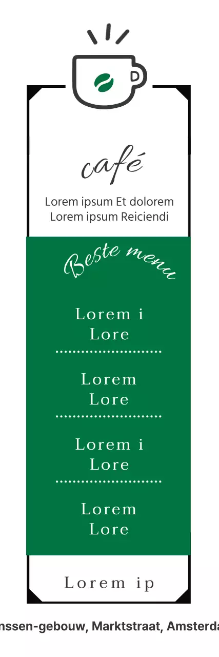 Koffie menu