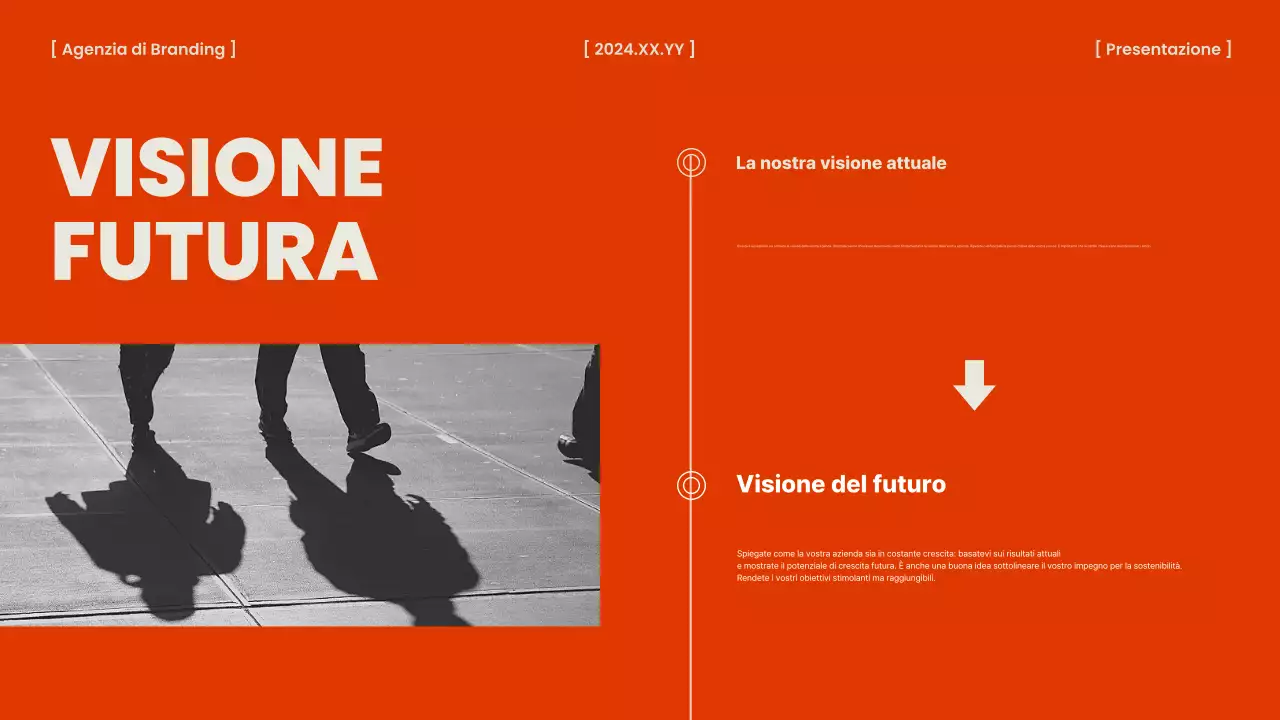 Un brief per un'agenzia di marca arancione e chic